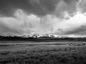 B&W Country Scene